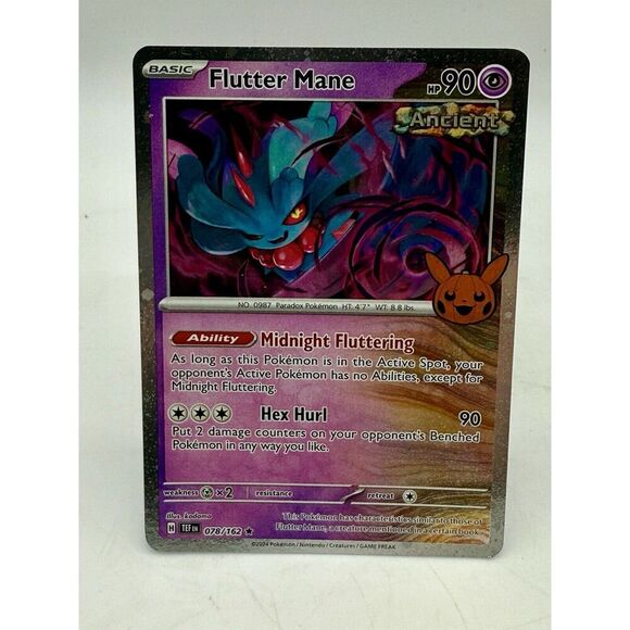 Flutter Mane 078/162 Cosmos Holo Trick or Trade Pokémon TCG Mint Unplayed - Picture 2 of 7